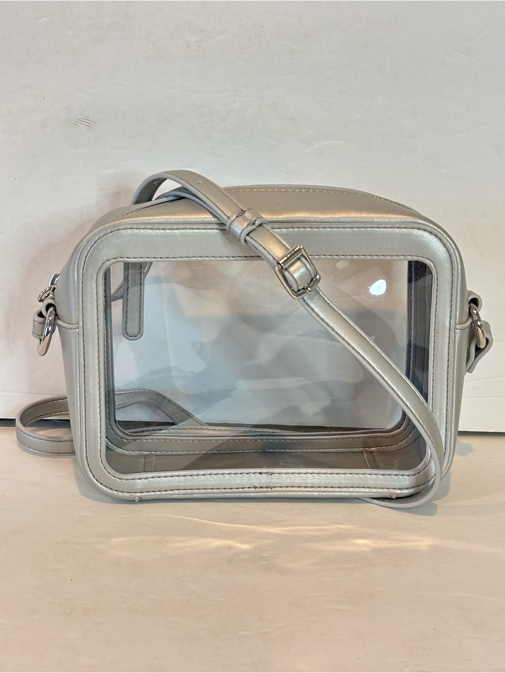 Mark & Graham Silver Clear Stadium Crossbody Bag